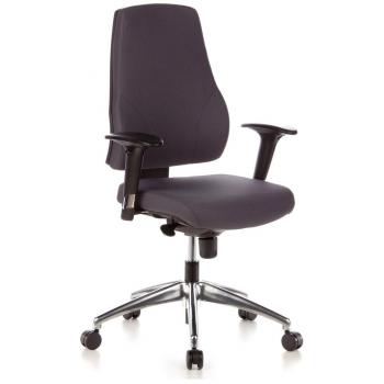 Siège pivotant PRO‑TEC 200 tissu anthracite aluminium poli