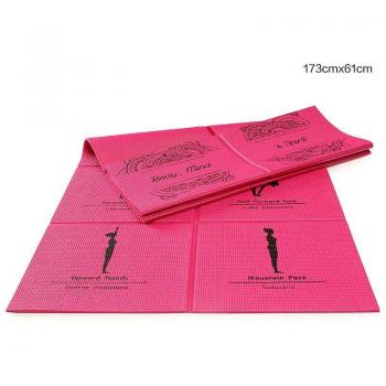 Foldable 8mm Yoga Mat with Bag - PVC Exercise Mat for Gymnastics