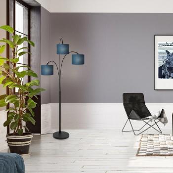 Lampadaire Steinhauer - Éclat Lumineux - Noir - Métal Velours