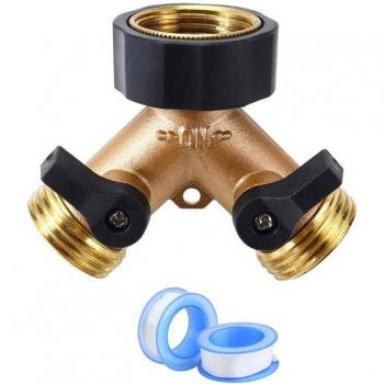 Brass Garden Hose Splitter 2-Way Y Connector
