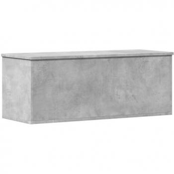 Caja de almacenaje de madera ingeniería y hormigón gris 90x35x35 cm