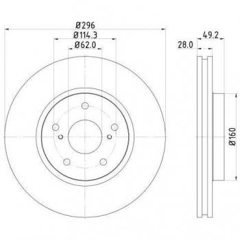 HELLA 8DD 355 115-191 Disco freno