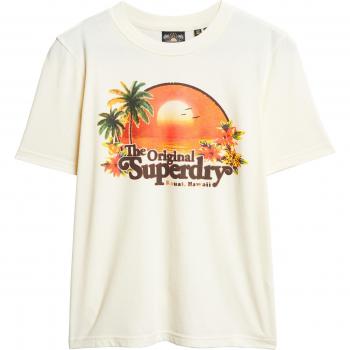 Superdry Maglietta A Maniche Corte Travel Souvenir Relaxed Ecru Marl M