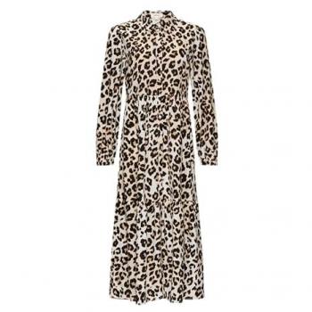 S.Oliver RED LABEL Midikleid mit Animal-Print - Beige - 36