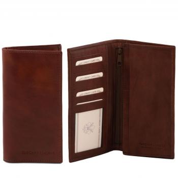 Portefeuille Élégant en Cuir Marron - Tuscany Leather