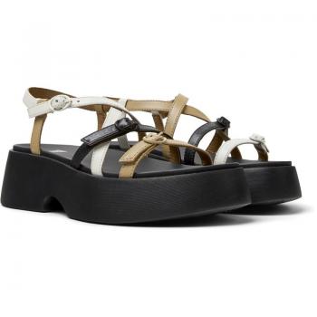 Wedge Leather Platform Sandals – Multicolor, Size 9 US