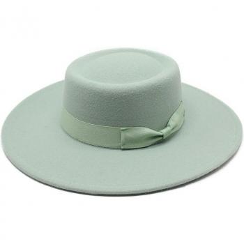 Fedora Ala Ancha de Lana para Boda Invernal
