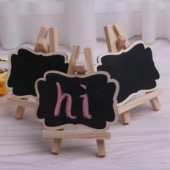 3Pcs Mini Wooden Chalkboard Tags for Wedding Decor