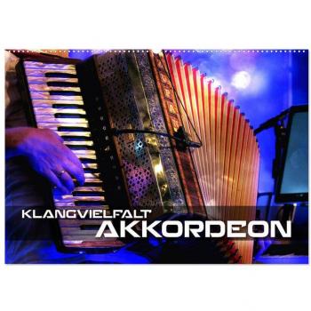 Klangvielfalt Akkordeon (Wandkalender 2025 DIN A2 quer) CALVENDO Monatskalender