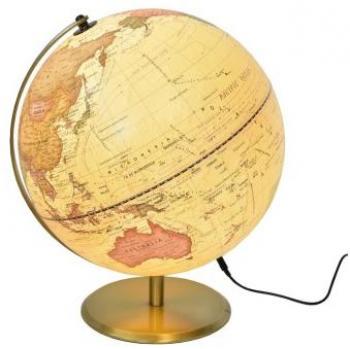 Mappamondo luminoso decorativo, Luce LED Ø31 x 30 cm Altezza 37 cm
