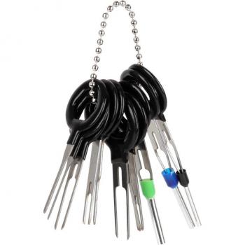 Conjunto de 11 terminales y pin de llave para coches