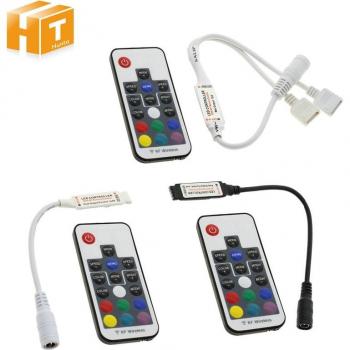 Mini RGB LED Remote Control DC12V 17-Key RF for LED Tape Lighting