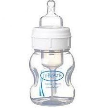 Dr. Brown's Original Wide-Neck Bottle, 4 oz (120 mL), Silicone Nipple