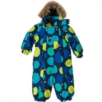 Name it - Traje de nieve mini con lunares con capucha de manga larga para bebé, talla 74 - talla alemana, color azul