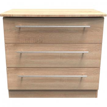 Carlton Oak 3‑Drawer Ready‑Made Chest