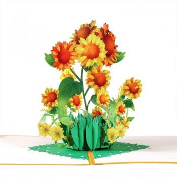 Tarjeta 3D Flores Día del Padre