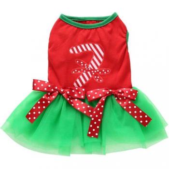 Costume Mignon de Noël pour Chiens en Jupe