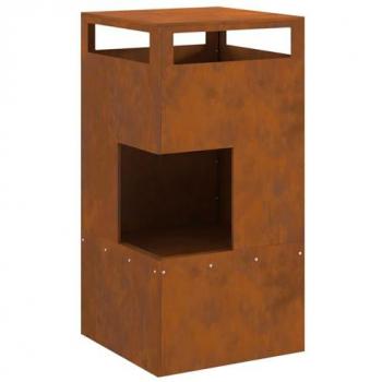 Vidaxl 50x50x100cm Fire Pit – Weathering Steel