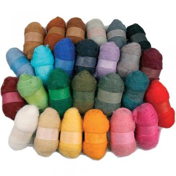 Laine Cardée - 26 pelotes de 25g - Assortiment