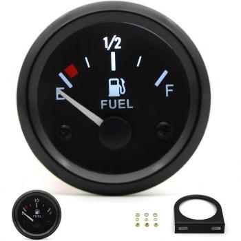 2 52mm Automotive Fuel Level Gauge White LED Light