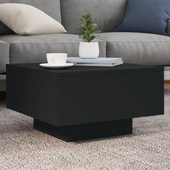 VidaXL Modern LED Coffee Table in Black 55x55x31 cm