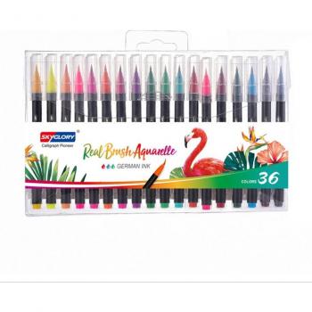 36 Color Watercolor Brush Markers
