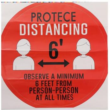 Please Keep Your Distance Floor Decal