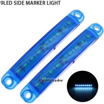 2x 9LED 24V Blue LED Parking Lights for Trailers