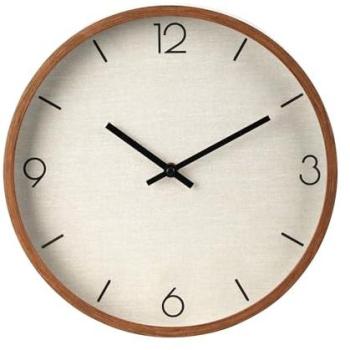 Reloj de Pared Estilo Madera con Esfera Beige Ø30 cm