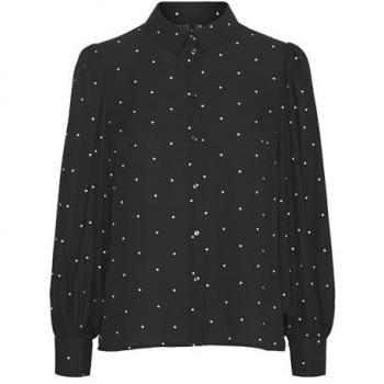 Camicia A Maniche Lunghe Maya Poel Dettagli Punti Birra/Nera Vero Moda