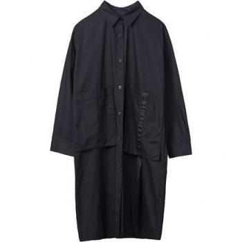 XITAO Women's Small Fresh Black Blouse with Patchwork - DZL2229