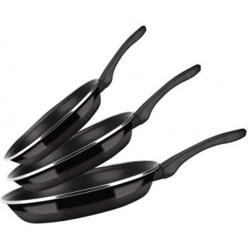 FAGOR Optimax Set 3 Sartenes 20-24-28 cm Inducción, Acero Esmaltado, Antiadherente XYLAN Ecológico sin PFOA