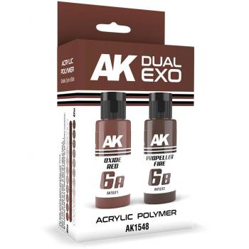 AK Interactive Dual Exo Set Oxide Red & Propeller Fire (2x60ml)