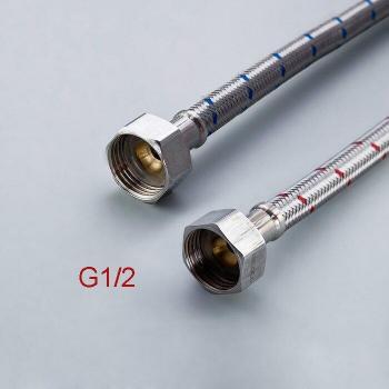 Stainless Steel Flexible Plumbing Hoses for Cold Mixer Faucets - 50cm