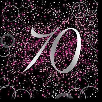 Paper Glitz 70th Birthday Napkins (Pack of 16)