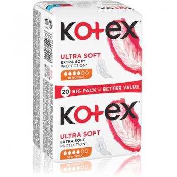 Kotex Serviettes hygiéniques Ultra Douces Normal 20 pcs