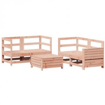 Conjunto de Sofás para Jardim 5 Peças em Madeira