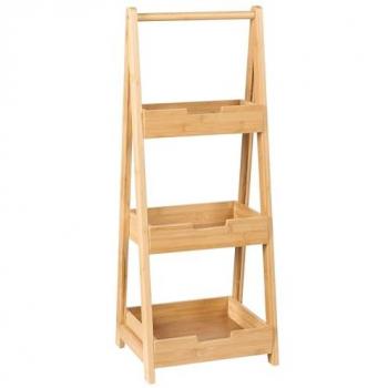 Alerce Bamboo Bathroom Rack – Triple Tier, Light Brown