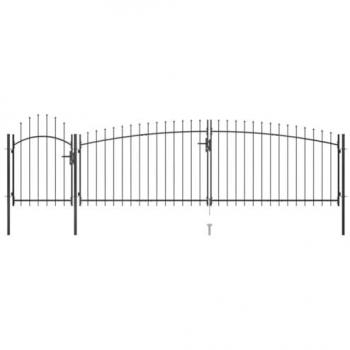 Black Spear Top Garden Fence Gate 5x1.75m