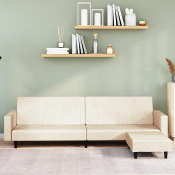 Reposeo Sofá Cama VidaXL 2 Plazas en Crema