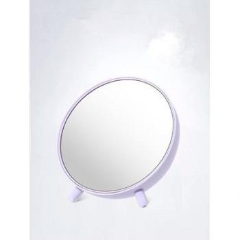 Miroir de bureau argenté avec boîte de rangement