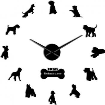 Stickers de Pared Schnauzer para Reloj