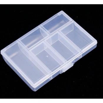 Caja de almacenamiento transparente con tapa para cintas y borradores