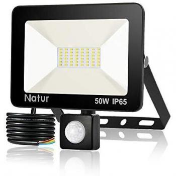 Projecteur LED 50W avec détecteur de mouvement et spot LED externe blanc chaud (3000K)
