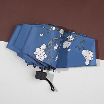 Floral and Bird Design Folding Umbrella for Ladies