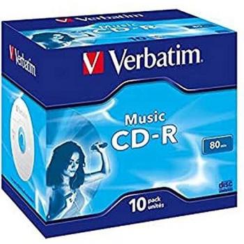 CD-RW Verbatim Música 16X - Caixa com 10 Unidades