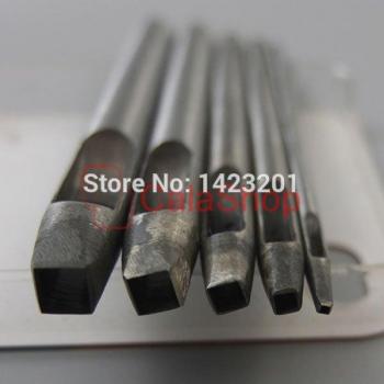Hollow Square Hole Steel Punch Cutter Tool Set for Leather