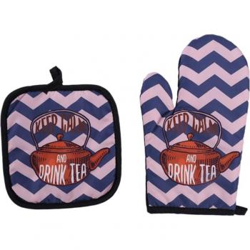 HeatGuard Quilted Oven Glove Set