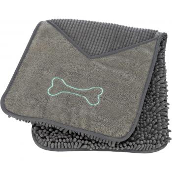 Toalla Trixie para Mascotas con Manoplas Integradas Color Gris