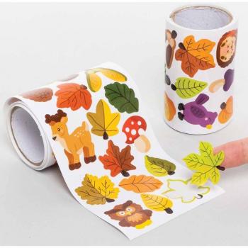 Fall Foliage Sticker Roll Value Bundle (Pack of 600) Crafting Supplies